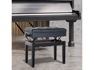 Banquette de piano réglable en hauteur avec rangement, 54,5 x 33 x 48-58 cm