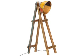 Lampadaire industriel réglable vintage 25 x 53 x 120 cm en bois de manguier massif multicolore 02_0047104