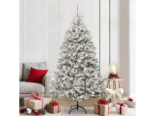 Sapin de noël - arbre de noël artificiel 210 cm 300 led blanc chaud
