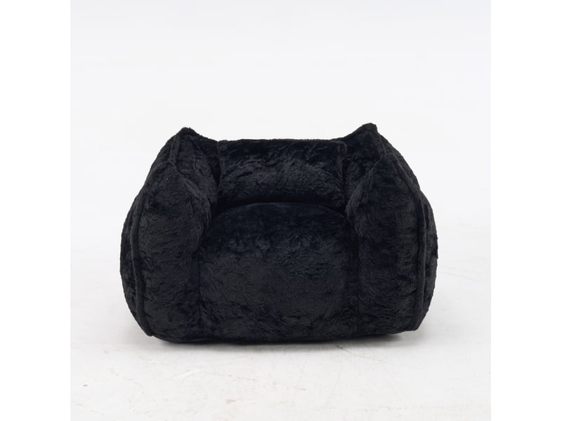  Fauteuil poire géant 123x97x73 cm avec coussin noir  - Conforama B