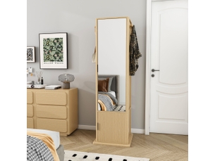 Armoire 2 porte(s) battante 0 tiroir(s) <strong>BEAOK</strong> <strong></strong> coloris bois clair largeur 50 cm