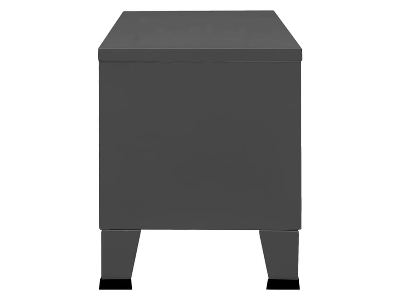  Meuble tv - banc tv - meuble de rangement - industriel anthracite 105x35x42 cm métal fr9998  - Conforama D
