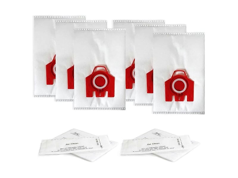  6pack replacement fjm 3d efficiency dust bag for s200,s300,s600,s4 s6 compact c2 c1 series canister vacuum cleaner  - Conforama A