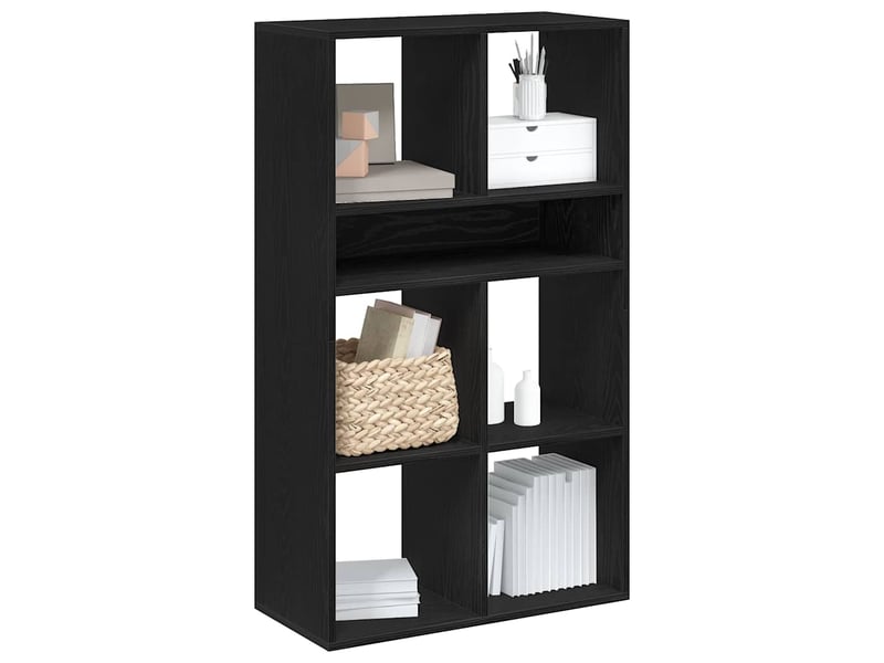  Bibliothèque, meuble de rangement salon noir 66x31x112 cm bois d'ingénierie  - Conforama B