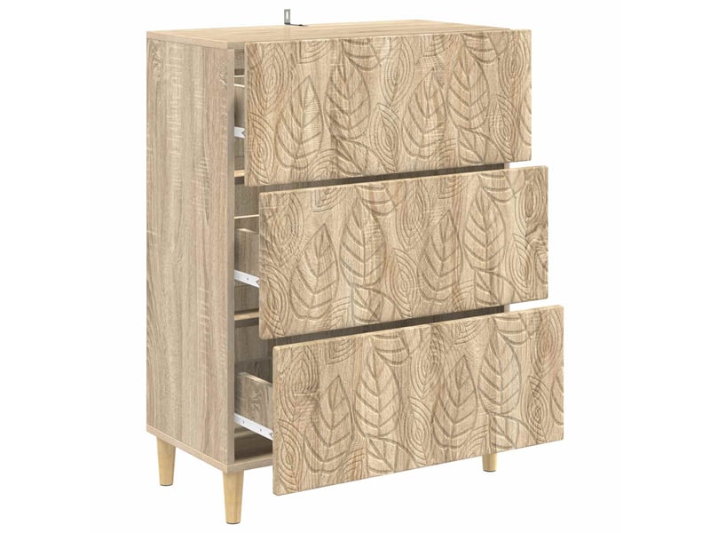  Armoire de rangement bureau, armoire à tiroirs chêne sonoma 66 x 34,5 x 90 cm shl7051  - Conforama D