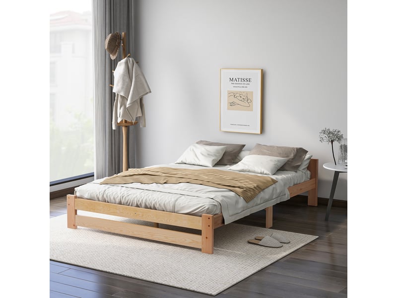  Lit 2 places 140x200cm coloris naturel lit enfant naturel - Conforama B