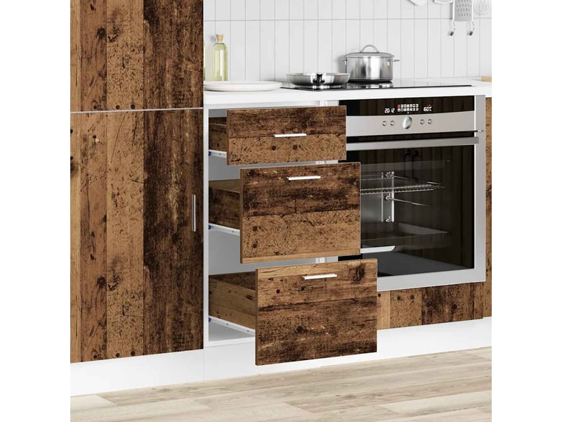  Meuble de rangement, meuble bas de cuisine bois ancien 40x46x81,5cm bois d'ingénierie  - Conforama C