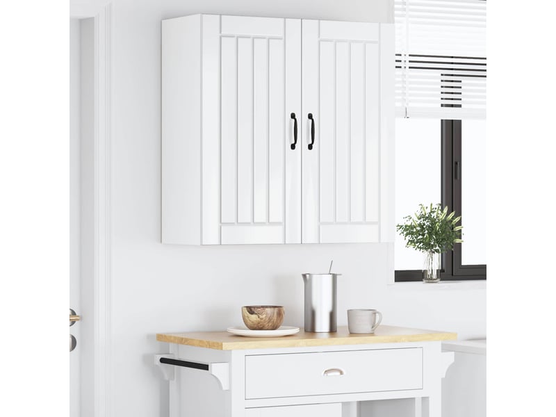  Meuble mural de cuisine, armoire de cuisine blanc brillant 80x31x80cm shl1049  - Conforama D