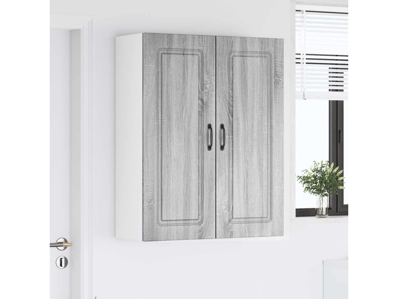  Meuble mural de cuisine | armoire de cuisine gris sonoma 80x31x100cm shl6881  - Conforama D