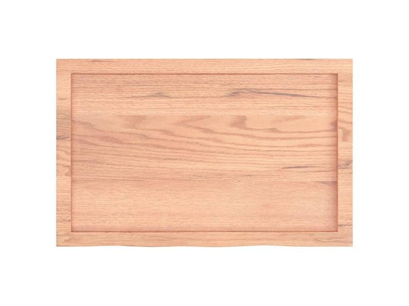 Comptoir de salle de bain, plan de travail marron 80x50x(2-6) cm bois traité cf65813 - Conforama D