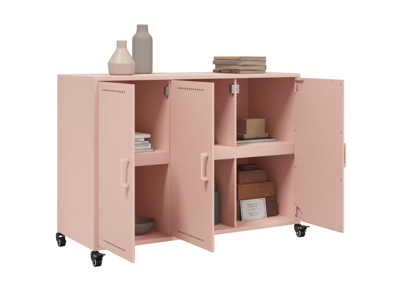 Buffet - bahut - meuble de rangement rose 100,5x39x72 cm acier - Conforama E