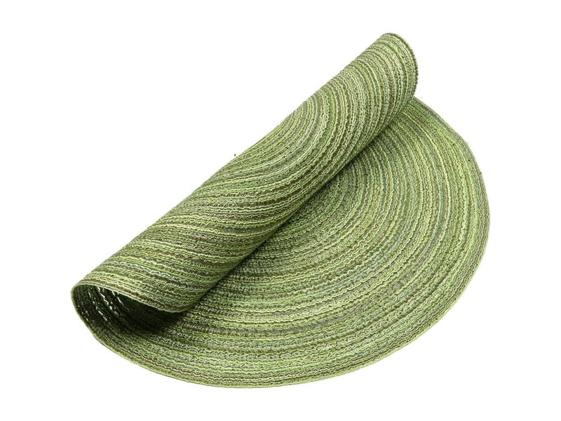  Sets de table,  lot de 6 set de table tressé en coton résistant à la chaleur pour salle à manger, set de table rond 38x38cm(rond,vert)  - Conforama C