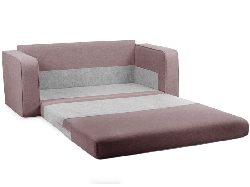  Bobochic canapé droit convertible déplimousse come tissu chiné rose COME - Conforama D