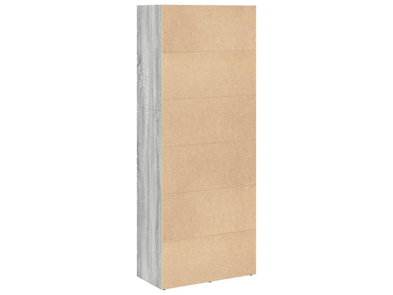 Bibliothèque, meuble de rangement salon sonoma gris 60x30x152 cm bois d'ingénierie - Conforama E
