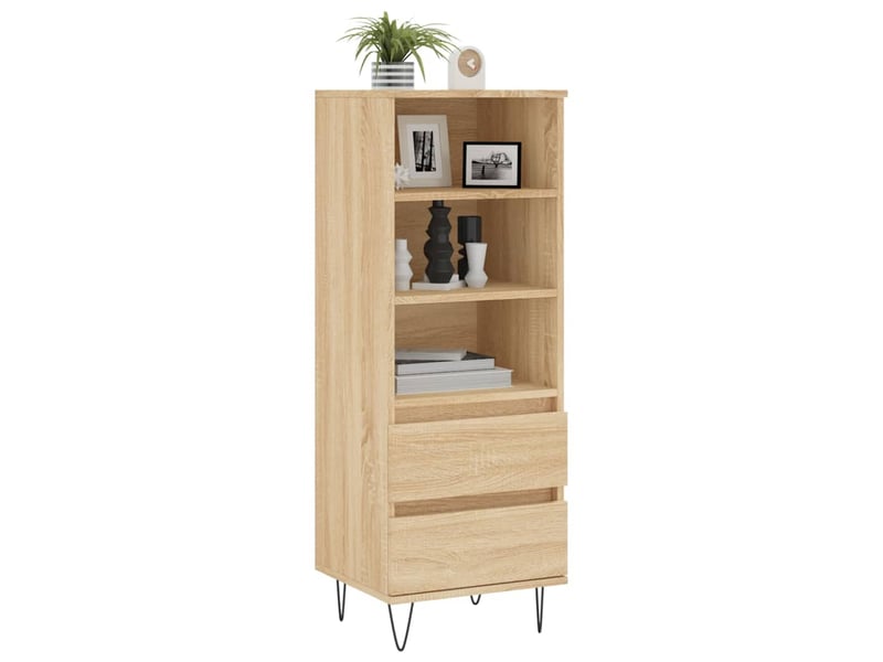  Buffet haut - bahut - meuble de rangement chêne sonoma 40x36x110 cm bois d'ingénierie  - Conforama C