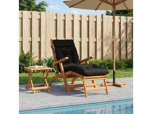 Coussin de transat, coussin pour bain de soleil vianen 100 % polyester noir 200 x 60 x 8 cm cf56319