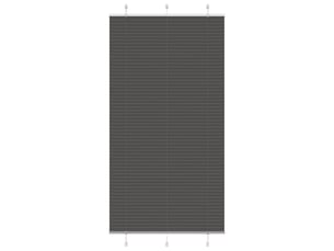 Store plissé, store de fenêtre noir 110x200 cm largeur du tissu 109,4cm polyester cf46924