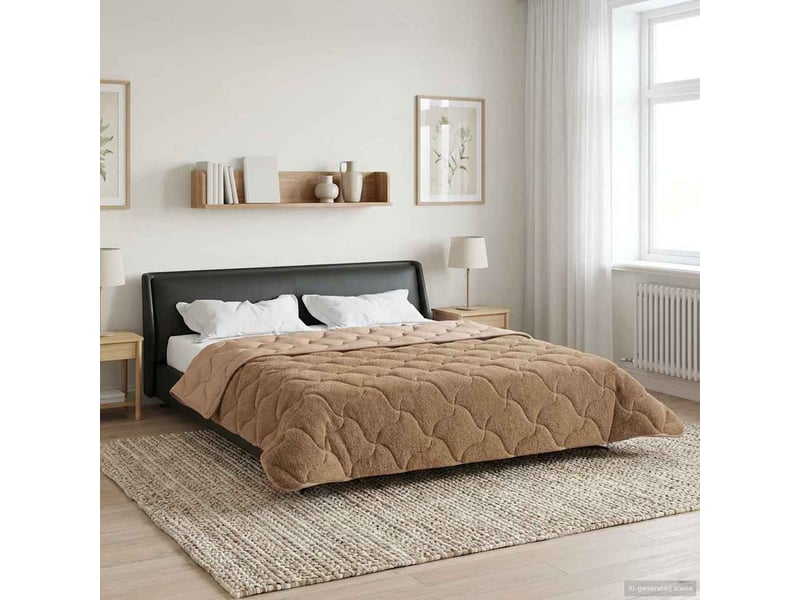  Duvet d'hiver - couette 220 x 260 cm hiver - couette taupe respirant  - Conforama B