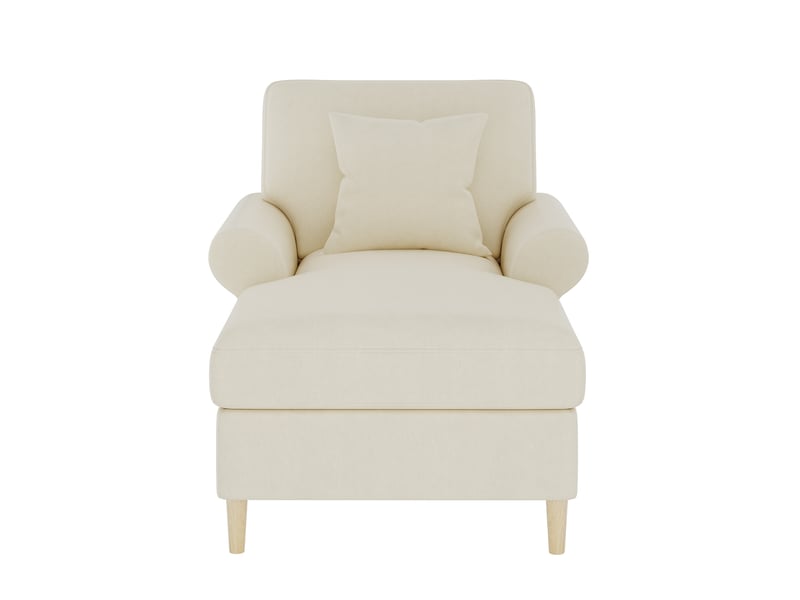  Fauteuil relax 133x87x90 cm, fonction allongée, coussin lombaire, canapé simple, pour salon et bureau, velours beige  - Conforama A