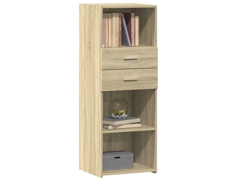  Buffet haut - bahut - meuble de rangement chêne sonoma 45x42,5x124 cm bois d'ingénierie  - Conforama C
