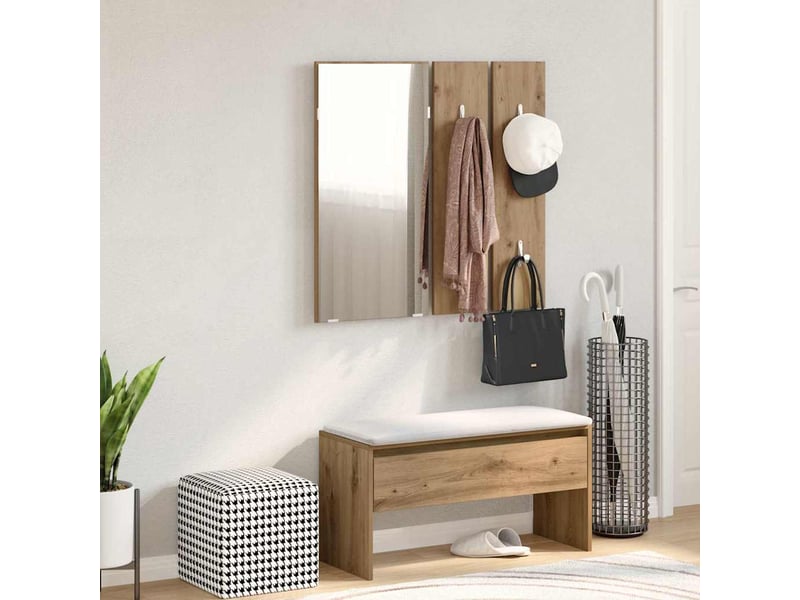  Ensemble de meubles de couloir chêne artisanal bois ingénierie shl8250  - Conforama B