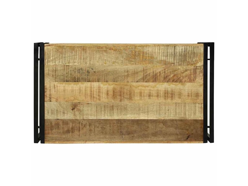  Table basse rectangulaire | table de salon marron 90 x 50 x 38 cm bois de mangue massif  - Conforama E