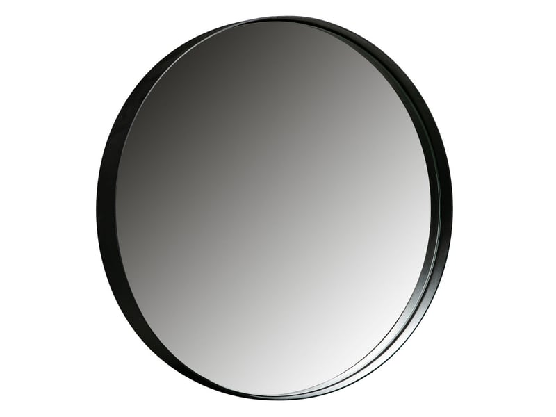 Miroir rond 50cm contour métal noir livoire  - Conforama A