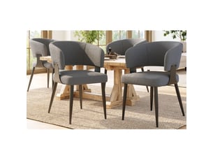 Ensemble 4 chaises en flanelle haut de gamme – salle à manger, beigegris, idéal maquillage et coiffure