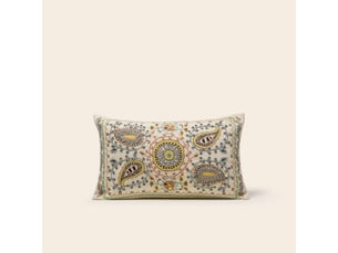Housse de coussin en broderie paisley  mandana