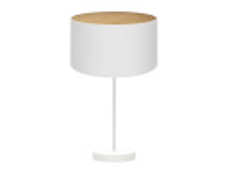  Fabrilamp tania grande lampe à poser blanc effet bois clair, abat-jour textile effet bois, 1 x e27, 62 cm 188371101 - Conforama B