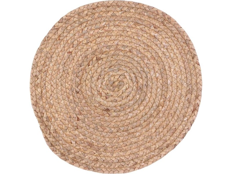  The home deco factory – sets de table en jonc de mer tissé – lot de 6 – diamètre 38 cm – épaisseur 0,6 cm – couleur sable naturel – pour repas familiaux  - Conforama D