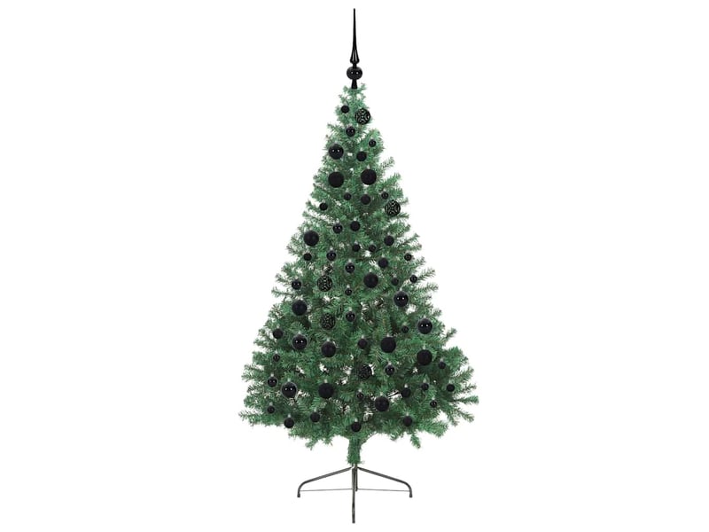 Sapin de noël - arbre de noël artificiel pré-éclairé vert 180 cm pvc  - Conforama D