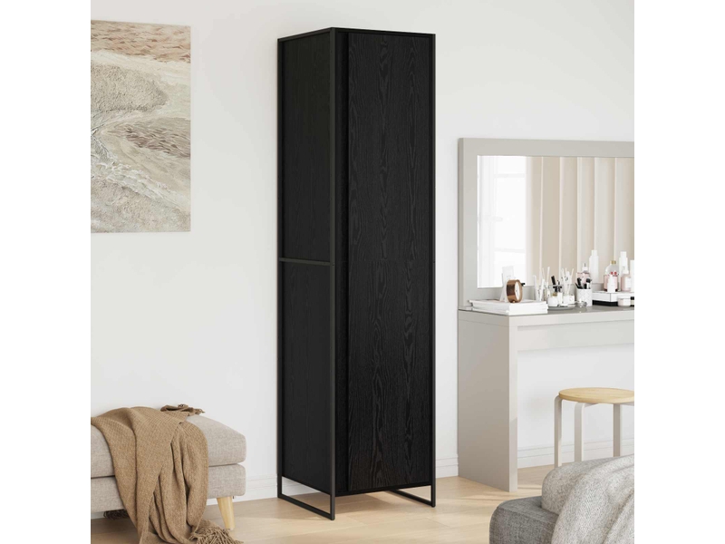  Garde-robe chambre, armoire de rangement chêne noir 50x50x200 cm bois d'ingénierie  - Conforama B
