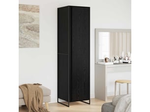 Garde-robe chambre, armoire de rangement chêne noir 50x50x200 cm bois d'ingénierie