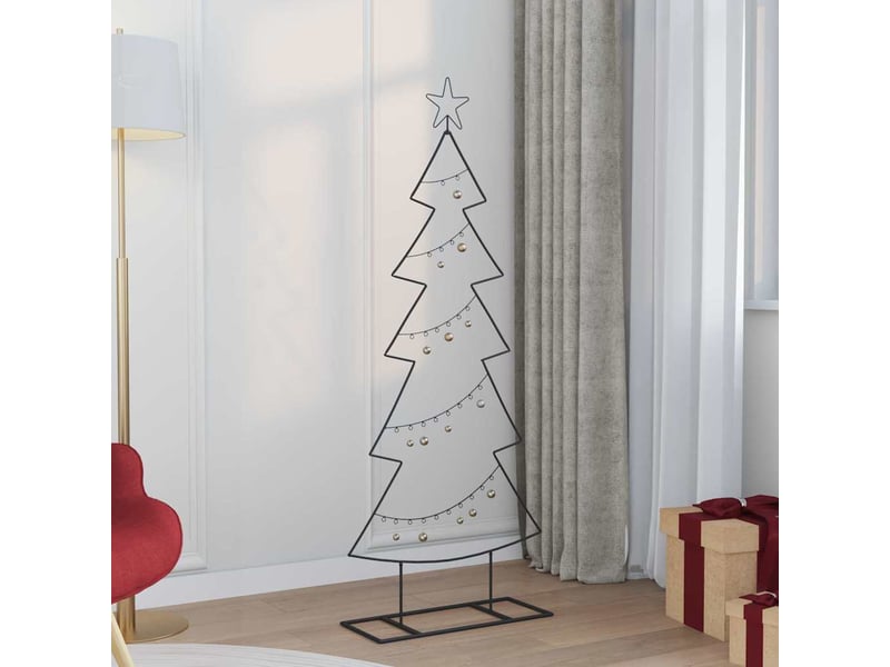  Arbre de noël, sapin de noël en métal noir 150 cm acier  - Conforama B