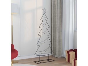 Arbre de noël, sapin de noël en métal noir 150 cm acier