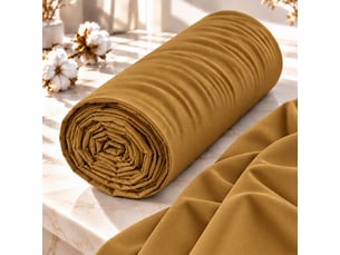 Drap housse 2 en 1 imperméable 90 x 190 cm coton 57 fils duo protect caramel
