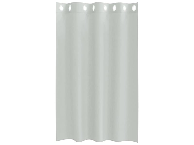  Lot de 2 rideaux en voile, voilages avec œillets gris clair 140x175 cm cf44358  - Conforama D