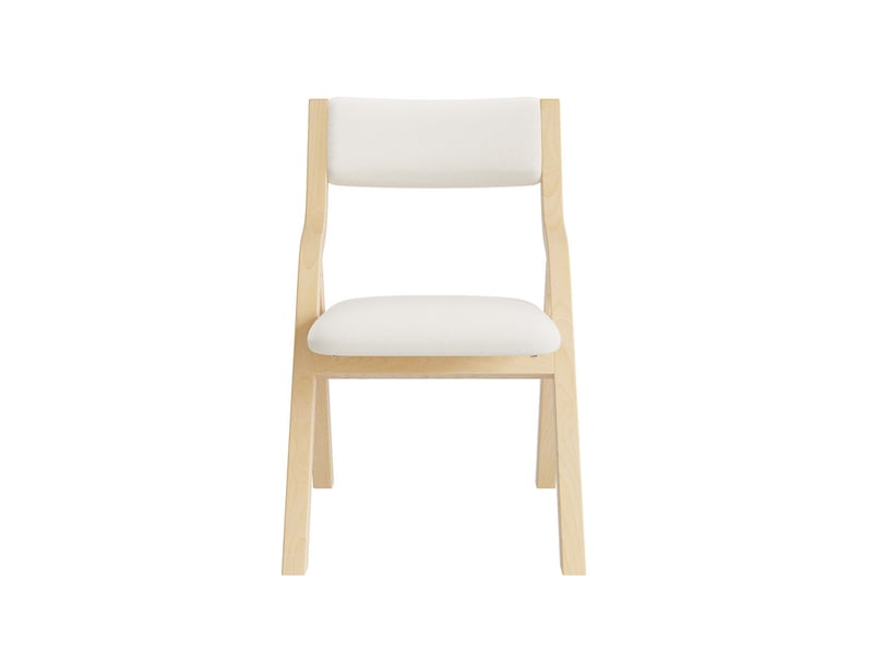  Ensemble table et chaises gain de place, table extensible 160/200x90cm chêne + 6 chaises pliantes bois massif lin beige  - Conforama E