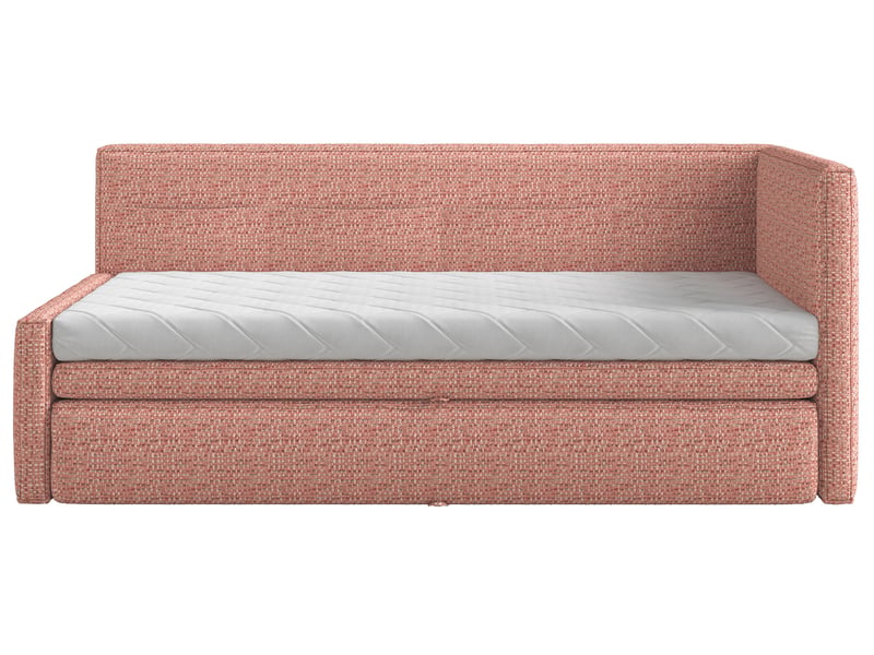 Selsey nesmi - lit rembourré - 90x200 cm - tissu tressé rose Nesmi - Conforama A