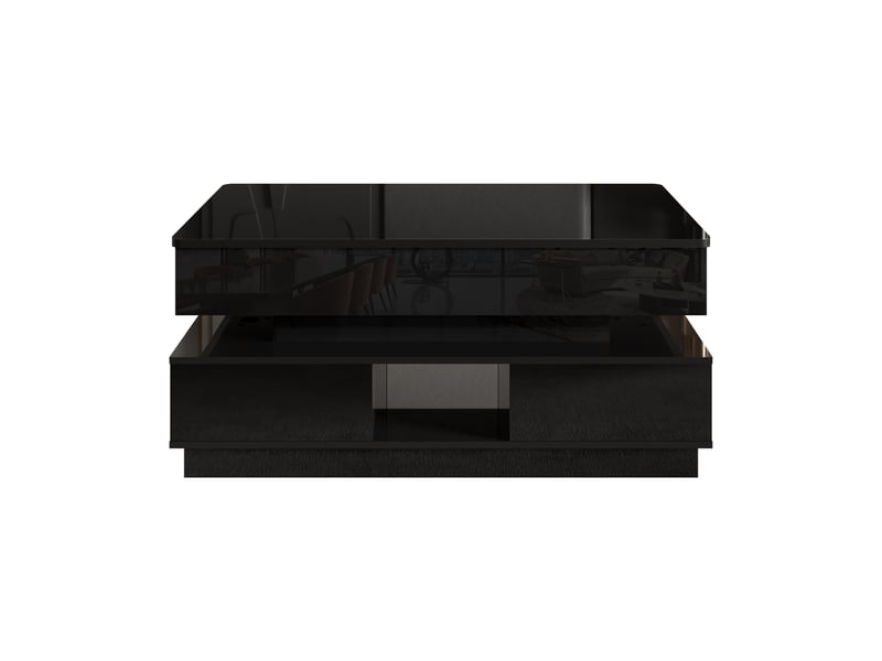  Table basse relevable mdf noir 90 x 48 cm  - Conforama D