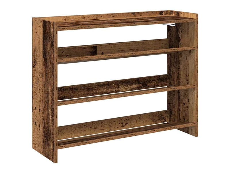  Meuble à chaussures, étagère à chaussures vieux bois 80x25x62 cm bois d'ingénierie  - Conforama A