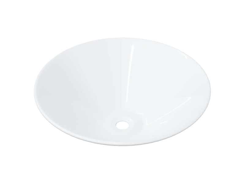  Lot de 2 lavabos, vasque à poser blanc 42x42x14 cm céramique cf65688  - Conforama E