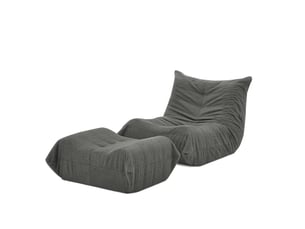 Fauteuil relax manuel 100x90x70cm <strong></strong> Tissu bouclette gris