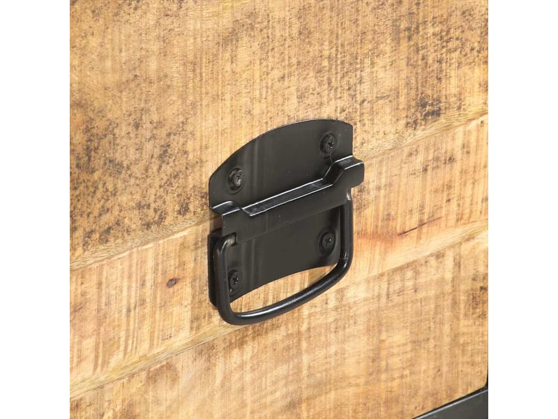  Meuble tv - banc tv - meuble de rangement 130x30x39 cm bois massif de manguier  - Conforama E