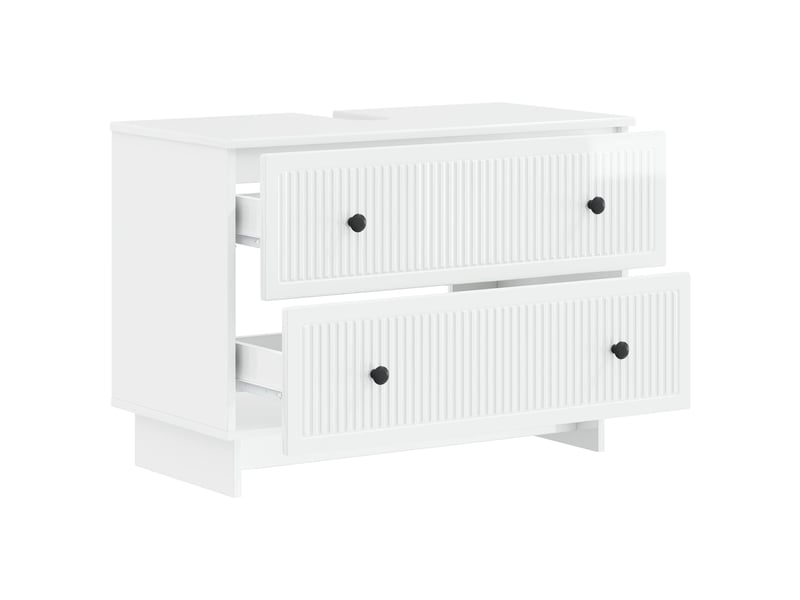  Meuble sous lavabo de salle de bain ede blanc brillant cf64868  - Conforama C
