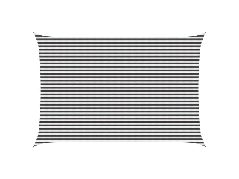  Voile d'ombre - voile d'ombrage - voile parasol 4 x 7 m hdpe rectangulaire anthracite et blanc  - Conforama B