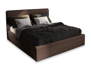 Lit coffre 180x200 cm <strong>MASSENO</strong> <strong></strong> coloris marron