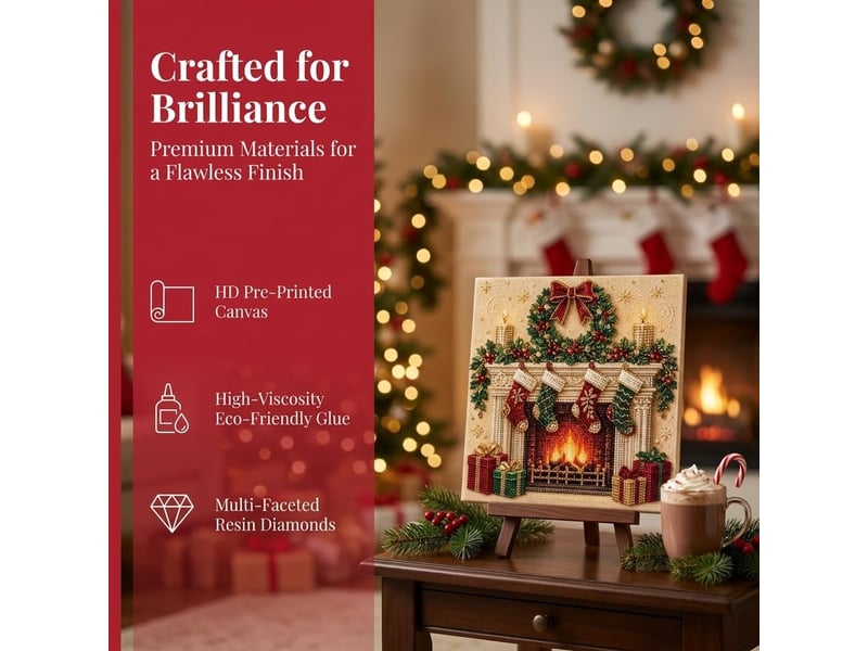  Kit diy diamond painting perles de noël – art créatif à réaliser soi-même pour adultes-style 4  - Conforama C