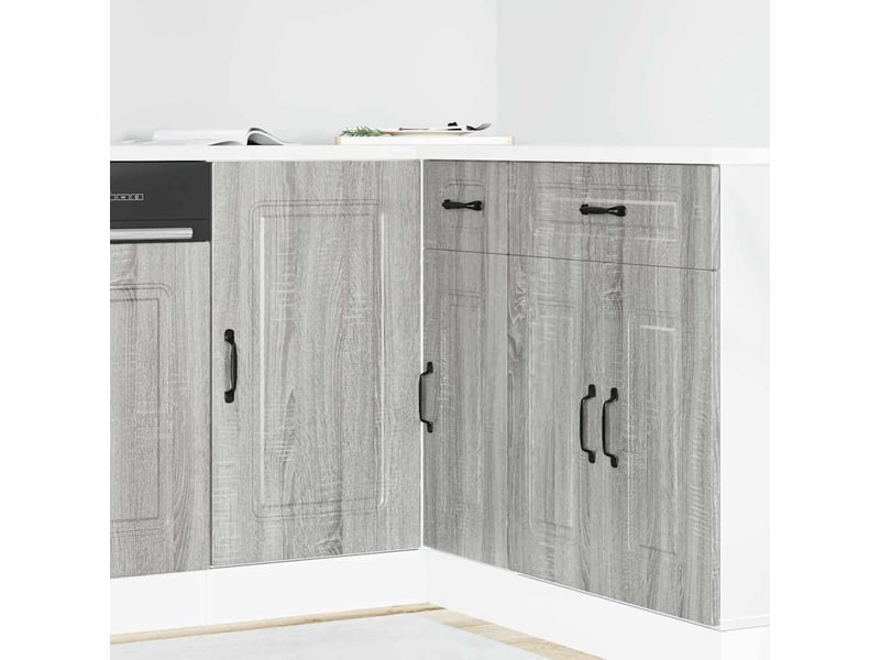  Meuble de rangement, armoire de cuisine kalmar sonoma gris bois d'ingénierie shl7580  - Conforama B
